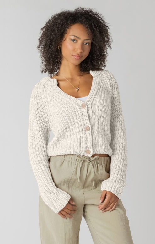 Textured Button Front Cardi
