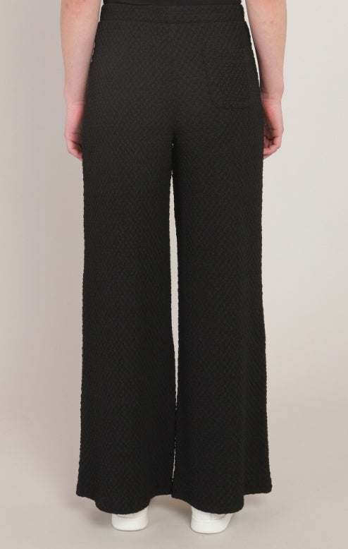 Textured Wide Leg Pants