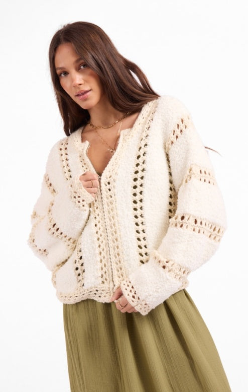 Fluffy Clouds Zip Sweater