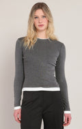 Charcoal Heather Layered Top