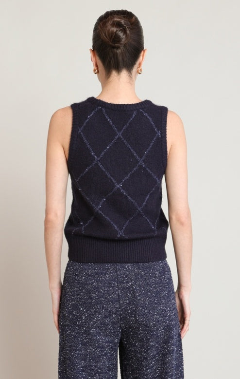 Sequin Sweater Vest