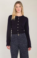 Navy Crewneck Cardi
